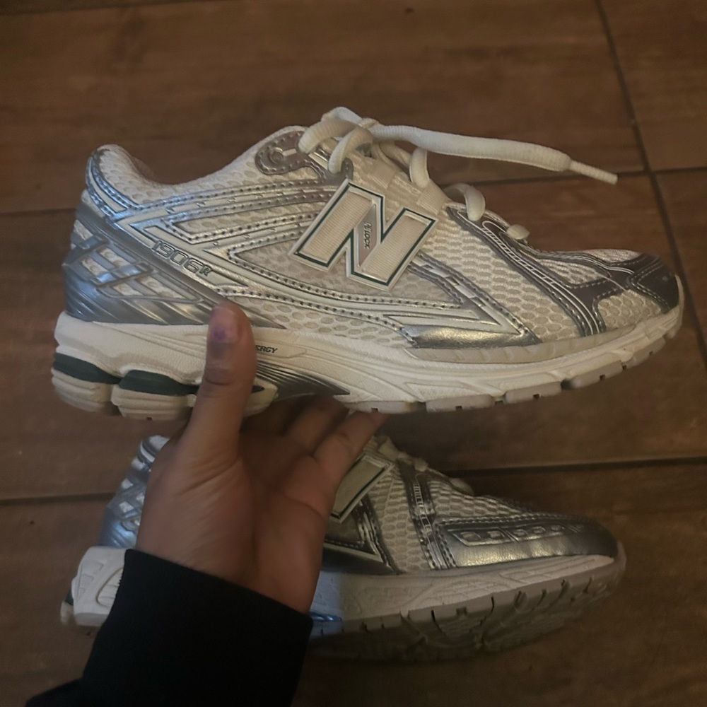 New Balance Gray and White Athletic Shoes